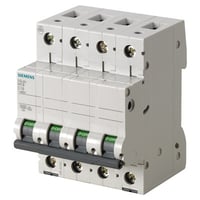 Billede af Siemens 5SL6 - Automatsikring, C 13A, 400Vac, 3P+N, 6kA, 4 modul hos WATTOO.DK
