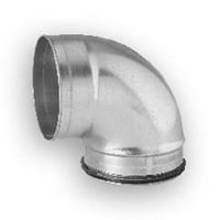 Ventilationsbjning BRK, 125 mm, 90, muffe/nippel - Galv.