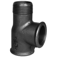 1/2" Sort tee m/udvendig gevind hoved