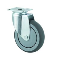 Hjul, 100mm drej, med plade, 100kg - Tente