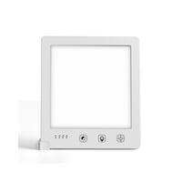 LED lysterapi lampe med timer, 10W, 10.000 LUX, flicker free, USB, hvid