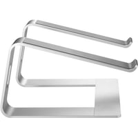 High-rise laptop riser, 5kg, aluminium, silver billede