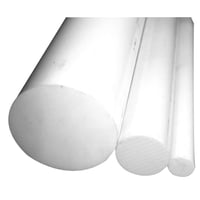 Plast rundstang, 50 mm, POM-C, natur - 1 meter