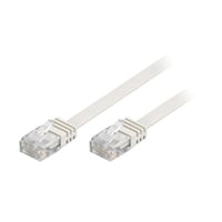 DELTACO U/UTP Cat6 Netværkskabel, fladt, 1,5m, 250MHz, hvid TP-611V-FL Modsvarer: N/A