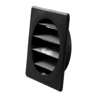 Duka jalousirist, 100 mm, 127x127 mm, sort