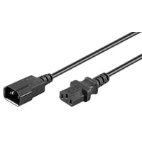 Strmkabel C13-C14, 1,8 meter, sort forlngerkabel, 10A/250V, H05VV-F3x0,75 mm CU, hun-han