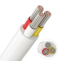 5m CCT Kabel, hvid rund - 3x0,35mm ², 12V-24V, til LED strip