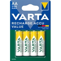 VARTA Recharge Accu Value AA-batteri, Ni-MH, 1,2 V, 2100 mAh