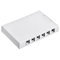 Office box 12 port, for 12 x Keystone konnektorer, hvid