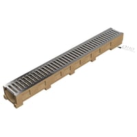 Rende Base 100 med galv. spalterist A15, 1000 mm, 87 mm, 122 mm