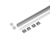 Topmet Aluprofil st med SMART10 + C2 CLICK, 2 meter, aluminium (anodiseret) (restsalg)