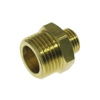 Brystnippel, reduceret, 1" x 1/2", 33mm, 16bar, afzinkningsbestandig messing
