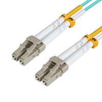 fiber patchkabel, LC/UPC-LC/UPC, 30 meter, OM3 MM Duplex, LSZH, OD 2 mm, 0.3dB, aqua