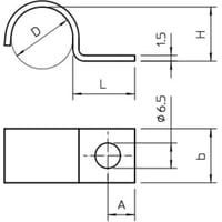 Kabelbjle 1015 G, 5 mm, 1-lap, galvanisk forzinket (100) - OBO Bettermann