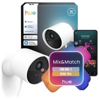 Philips Hue Secure Cam 2K, sikkerhedskamera, kablet, hvid