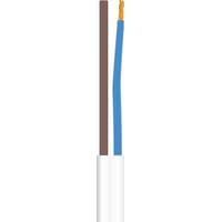 Flad lampeledning hvid 2x0,75 mm² - 20 meter