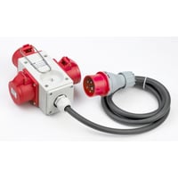 Forgrener, 5P 16A 400V, 3 x CEE 5P 16A 400V udgang