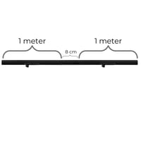 Skagen lysskinne til loft, komplet med 4 pendeladaptor, midtertilslutning, sort, 2 meter