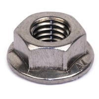 Flangemøtrik med fortanding, DIN 6923S, A2, M10