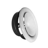 Indblsningsventil 125 mm, inkl. ramme, RAL 9010