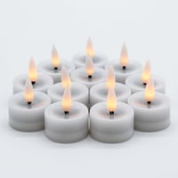 12-pak LED fyrfadslys med flot flammeeffekt inkl. batterier - Klar til brug