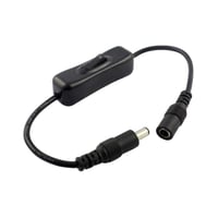 Afbryder med DC stik, 12V (120W), 24V (240W), 300 mm, IP20