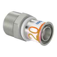 Uponor S-Press MLCP - Gevindovergang m. preskobling/nippel, 20 mm x "