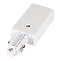 Tilslutning 1F, jord til hjre, til pbygningsskinne, mat-hvid