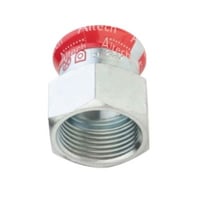 Fz press overgang med muffe, 22 mm x 1/2", til varmesystemer, M-bakke