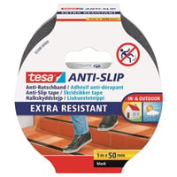 tesa Skridsikker tape, 5 m x 50 mm, sort