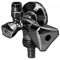 1/2" x 10 mm ventil m/aftap højre m/studs