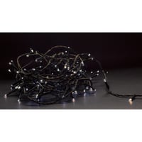 Varm hvid LED julelyskde, 14 meter, 180 LED, memory funktion, IP44 udendrs, 230V