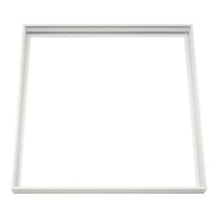 Billede af Ramme til 60x60 LED panel - Samlest med plasthjrner og hvid kant, 65mm hj hos WATTOO.DK