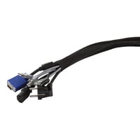 Kabelstrmpe flet, 20-40 mm, 1,5 meter, sort