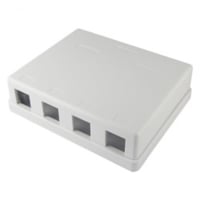 Montageboks til 4xKeystone konnektor RJ45 jack, hvid