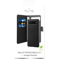 Puro Wallet Cover, aftagelig, til Google Pixel 6a, sort