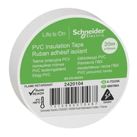 Blist isoleringstape pvc 19MMX20M hvid