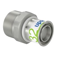 Uponor S-Press MLCP - Gevindovergang m. preskobling/nippel, 32 mm x 1