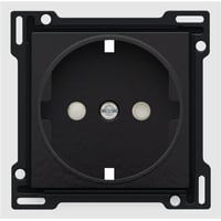 Afdkning til schuko stikkontakt, pillesikring, piano black