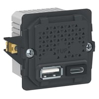 Billede af LK FUGA Stikkontakt med USB A+C, 2,4A, 1 modul - uden afdkning hos WATTOO.DK