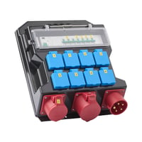 HEATCOM LT BYGGESTRØMTAVLE 32A 8x SCHUKO UDTAG - IP 44