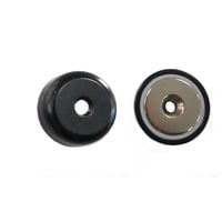 Eclipse Sort Neodymium Pottemagnet, 16x5mm, M3, undersnket hul - 10 styk pak