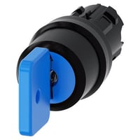 N?glebetjent afbryder O.M.R, bl?, med 2 n?gler, 3 afbryder positioner I-O