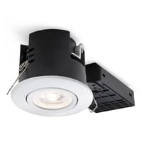 Nordtronic, Philips Lighting Uni Install G2 indbygningsspot, inkl. LED-pre (Philips Hue White / CRI>80 6W 400lm 36 2700K dmpbar), GU10 (230V), rund, hvid (mat) -