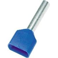 Weidmller - Isoleret dobbelt terminalrr, 2x2,5 mm x 10,0 mm, bl (farvekode TE/Weidmller) - 50 stk