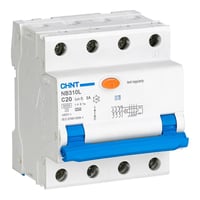 Kombiafbryder RCBO, 3P+N, C karakteristik, 20A, 300mA, 6kA - Chint