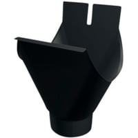 PREFA Tudstykke 0,7x280/80mm 1/2-rund rende. P10. RAL9005. Sort. - Tages ikke retur -