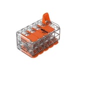 WAGO Fjeder Samlemuffe 10x0,14-4 mm² Fleksibel ledere, 10x0,2-4 mm² flertrådede ledere. Transparent plast, skrueløs, Halogenfri - (15 stk.)