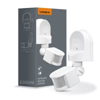 Infrard PIR bevgelsessensor, hvid, 180 vinkel, 1200W, IP44 udendrs, justerbar tid og lysstyrke