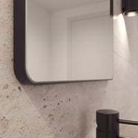 Loevschall Refine spejl med ramme, sort, 45 x 90 cm